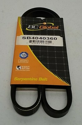 BC Global SB4040360 Serpentine Belt   4-Rib Heavy-Duty Drive Belt 4PK0915