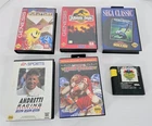 S-123 VINTAGE ORIGINAL SEGA GENESIS GAMES PAC ATTACK JURASSIC PARK ETC