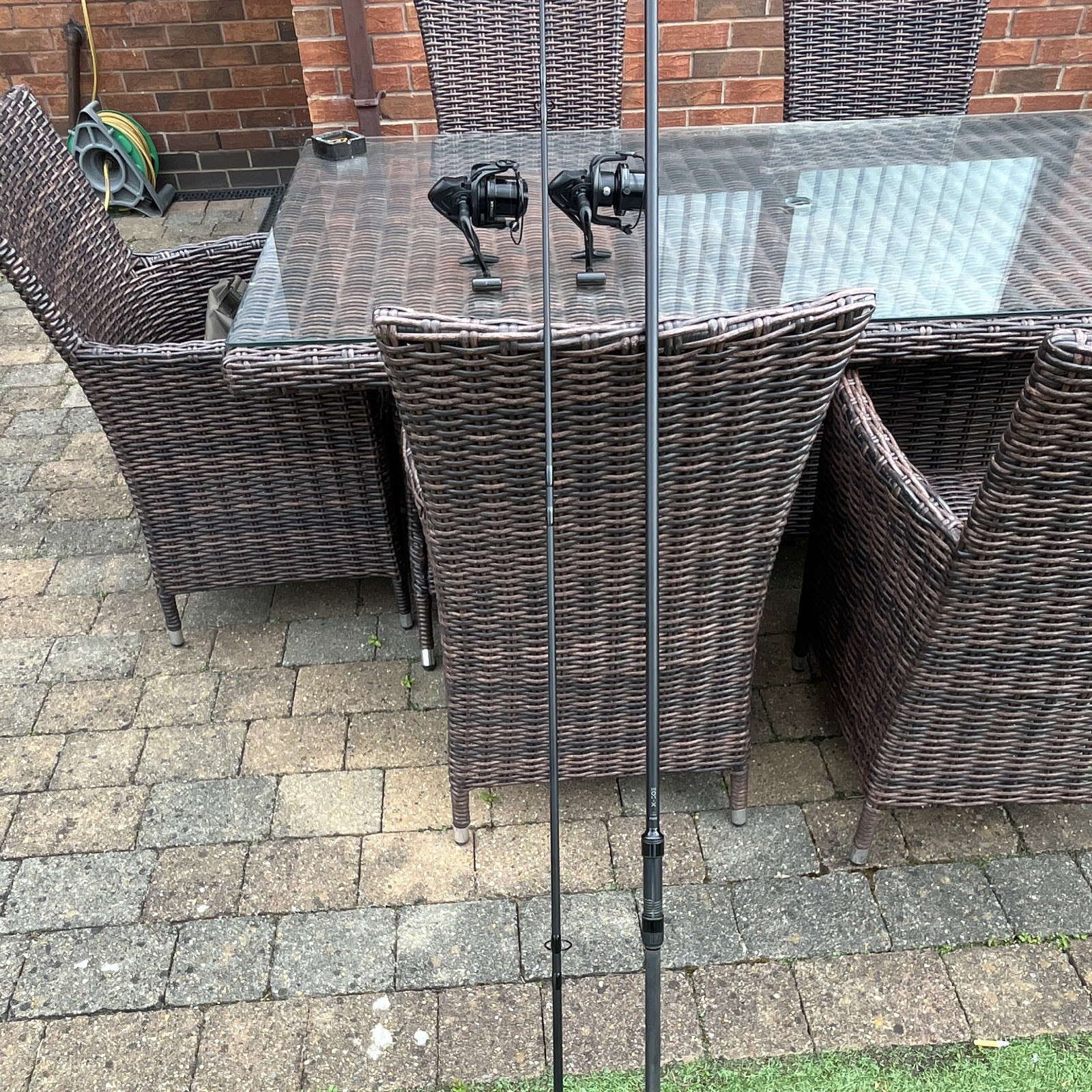 Fox eos 12ft 3.5ln test curve rod with two ngt xt8000 reels