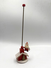Vintage Spring Pole Santa Falling Shimmying d...