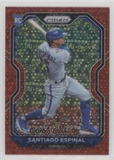 2021 Panini Prizm Red Donut Circle Prizm 42/99 Santiago Espinal #72 3c7