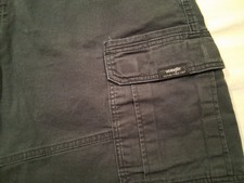Wrangler Cargo Shorts, Flex, Mens 40x10 Color Black 98 Cotton/2 Spandex