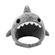 Cute Cat Costume Warm Shark Hat for Cats Adjustable Soft Small Pet Headwear Hat