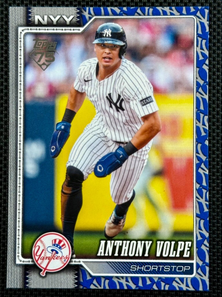 Anthony Volpe 2026 Topps Series 1 #308 Team Color Border Yankees Short Print SP