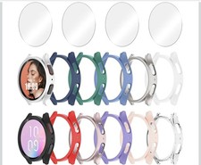 12 4 Pack Case for Samsung Galaxy Watch 7 44mm Tempered Glass Screen Protector