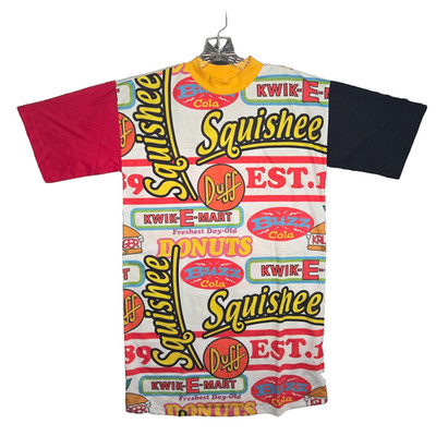 ASOS The Simpsons Collage Tee T-Shirt Long Rare Krusty Kwik-E-Mart Duff US 2 NWT
