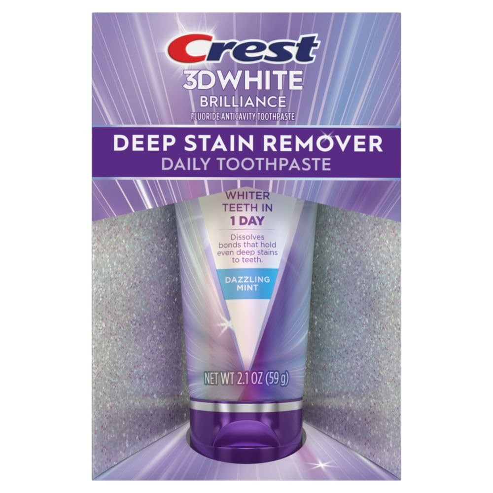 Crest 3D White Brilliance Deep Stain Remover Toothpaste 2.1 Ounce Fast Acting