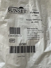 Sunset Healthcare Hose TUB008CPAP Tube 8ft ~ NEW SEALED Hose