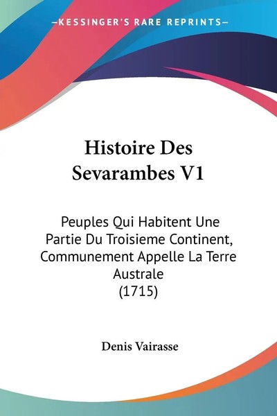 Denis Vairasse | Histoire Des Sevarambes V1 | Taschenbuch | FranzöSisch (2009)-image