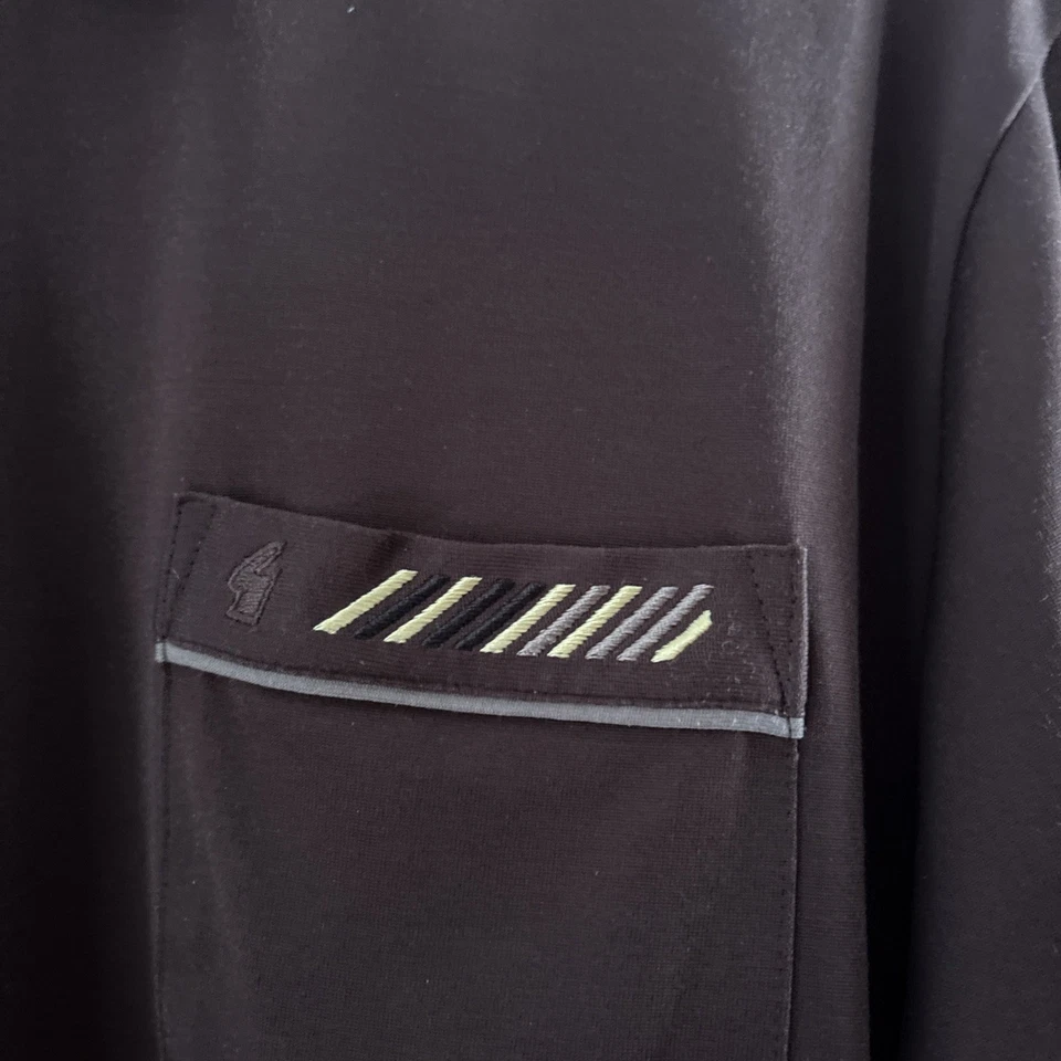 Men’s Gabicci Vintage Retro Mod Ska Brown & Black  Polo Shirt - Size 2XL - Image 2 of 4