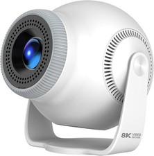 Smart Mini Projector with WiFi 6 and Bluetooth 5.4, Built-in Apps