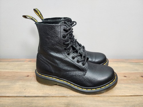 Dr. Martens Pascal 1460 Black Soft Virginia Leather Boots for Women Size US 7