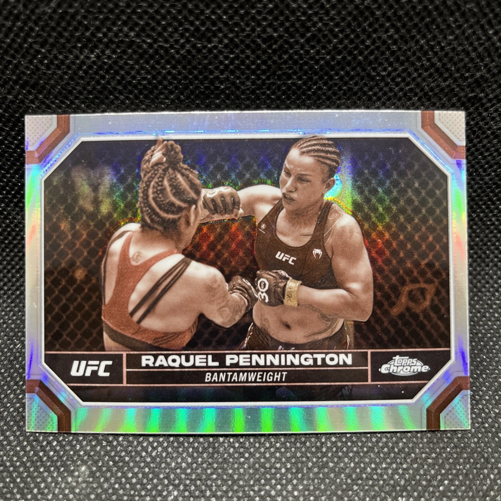 Raquel Pennington Topps Chrome UFC 2024 Sepia Refractor
