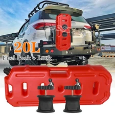 20L Jerry Can Fuel Tank Container Petrol Container W/ Holder Bracket Lock Spare