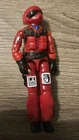 1984 Hasbro GI Joe Wild Weasel Cobra Rattler Pilot  Action Figure 3.75" ARAH Red