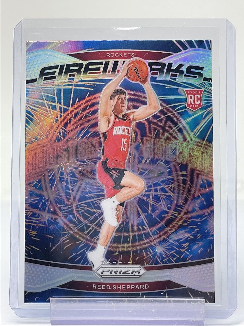 REED SHEPPARD 2024-25 PANINI PRIZM FIREWORKS ROOKIE SILVER PRIZM RC Q4832