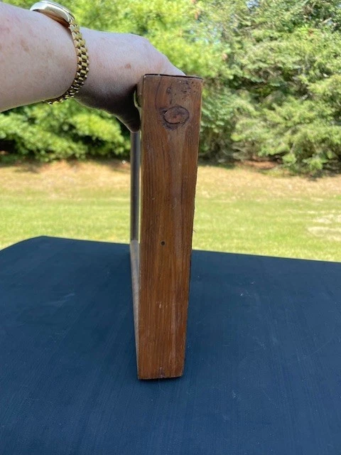 Caja de sombra hecha a mano de conchas sobre marco de madera de terciopelo negro 9.5X12X1.5 Foto 4 de 4