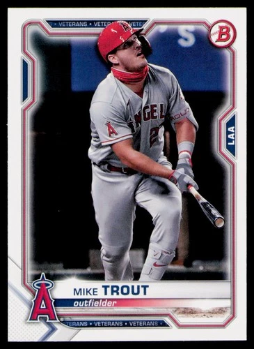 2021 Bowman #17 Mike Trout Los Angeles Angels Card