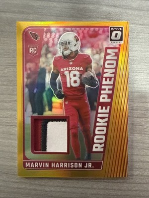 2024 Panini Donruss Optic Marvin Harrison Jr. Rookie Phenom Patch  GOLD /10 SSP