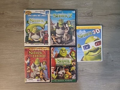 Shrek Dvd Lot Shrek 1 2 The Third The Final Chapter Shrek 3-D 