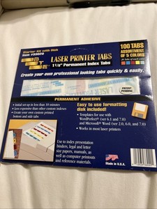 Permanent Adhesive Index Tabs