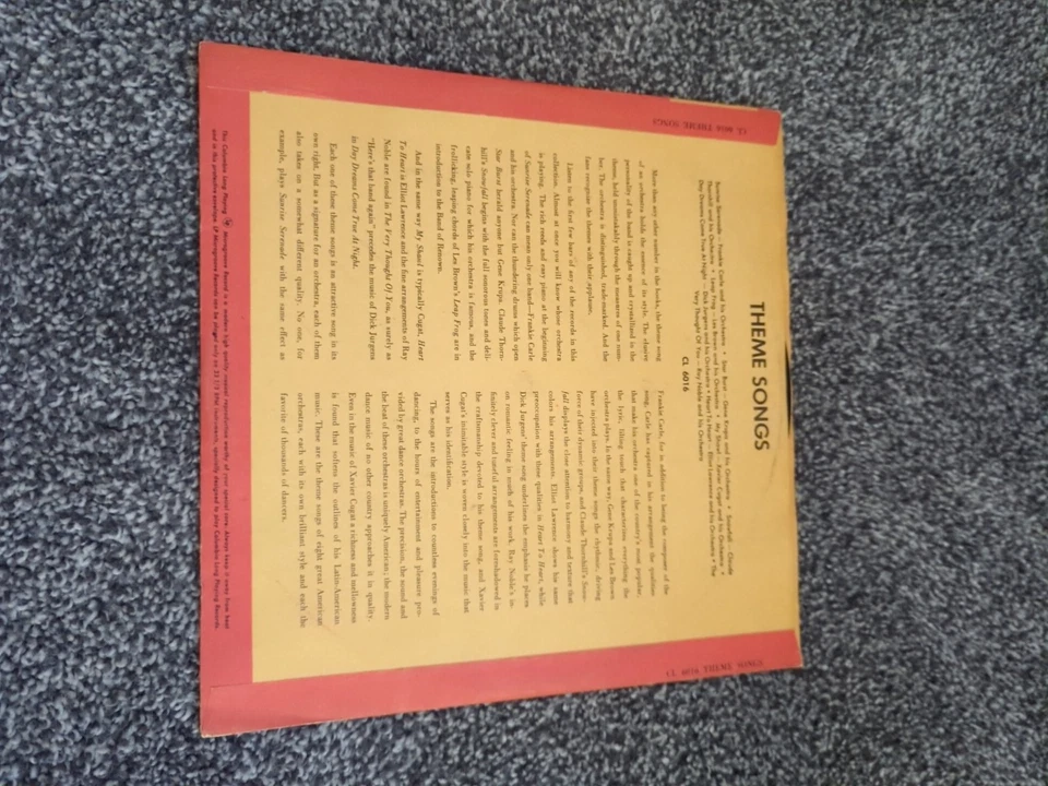 Theme Songs Various Artists 10" Record Columbia Frankie Carle, Gene Krupa  - Image 2 of 4