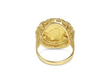 14k Yellow Gold Fancy Ring, Chinese Panda Bear Coin