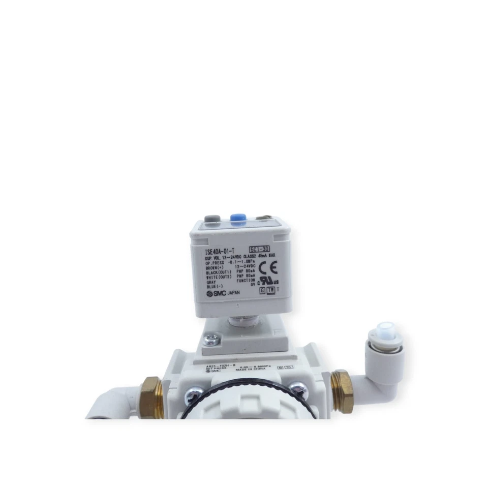 SMC ISE40A-01-T Präzisionsdruckschalter mit SMC AR25-F02H-B Druckminderer - Bild 2 von 4