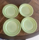 Set Of (4) Vtg Fire King ONE Jadeite Restaurant Oven Ware Dinner Plate 9"  50’s