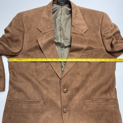 Egon Von Furstenburg Vegan Suede Camel Men’s Sport Coat Blazer Tan Brown Sz 40 S - Picture 4 of 13