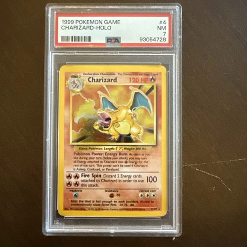 Pokémon Base Set Charizard Holo Card 4/102 1999 PSA 7