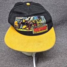 Marvel Comic Wolverine Snapback Hat Black Yellow Comic Panel Patch 2012 Cap OSFM
