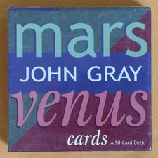 Mars Venus Cards. A 50-Card Deck by John Gray (2001, sealed)