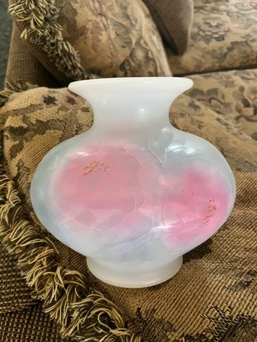 Fenton HP Vase Beautiful 7 H by 7 W