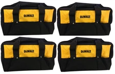 4 PACK! DEWALT Medium Heavy Duty Contractor Tool Bag 15"x9"x10"