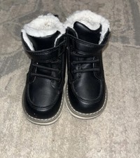 Toddler Baby Boys' Hiking Ankle Boots Old Navy  Lined Black Sz 6