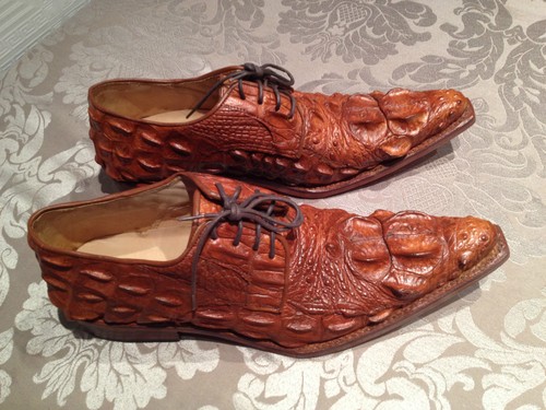 GENUINE CROCODILE SKIN MENS SHOES LEATHER ALLIGATOR 100% (handmade shoes) - Picture 11 of 12