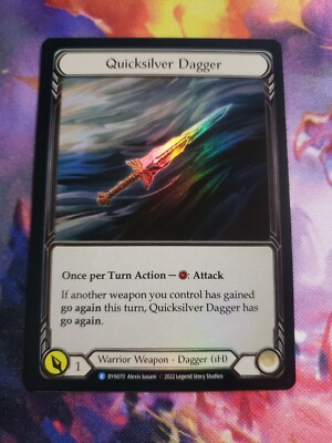 Quicksilver Dagger Rainbow Foil NM Dynasty FAB Flesh and Blood