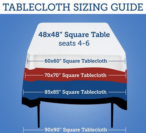 Tablecloth Polyester Square 72 Inch By Broward Linens (Variety of Colors) - Picture 44 of 78