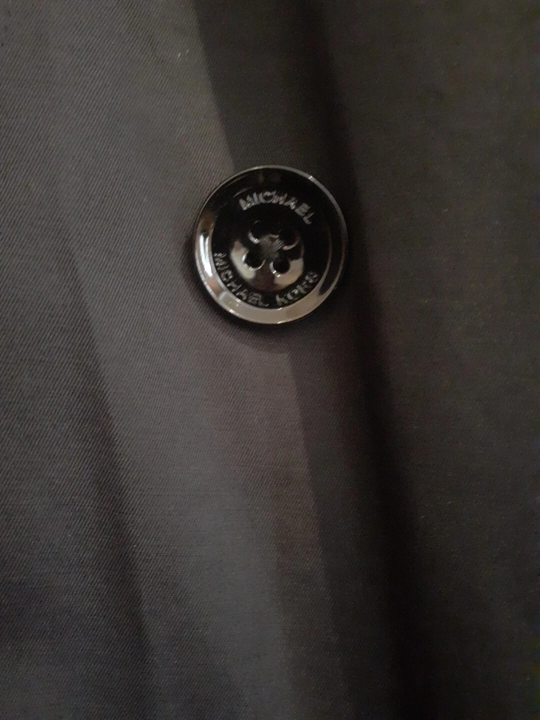 *NUOVO* Trench nero Michael Kors doppio seno cintura... Taglia L