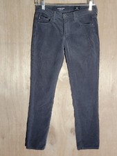 adriano goldschmied jeans womens 26r the prima ankle stretch corduroy gray