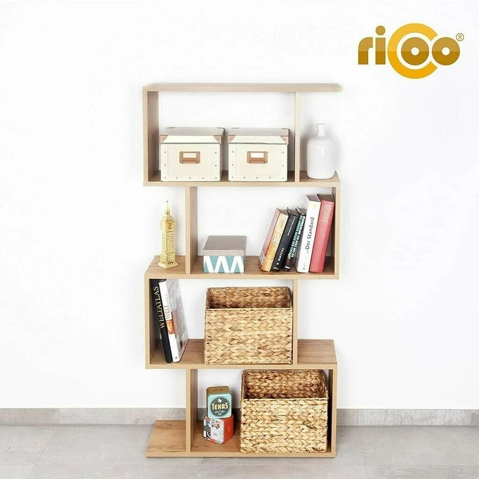 Wooden Bookcase, Display Shelf and Room Divider, Free-Standing Decorative 4-Tier - Image 4 of 4