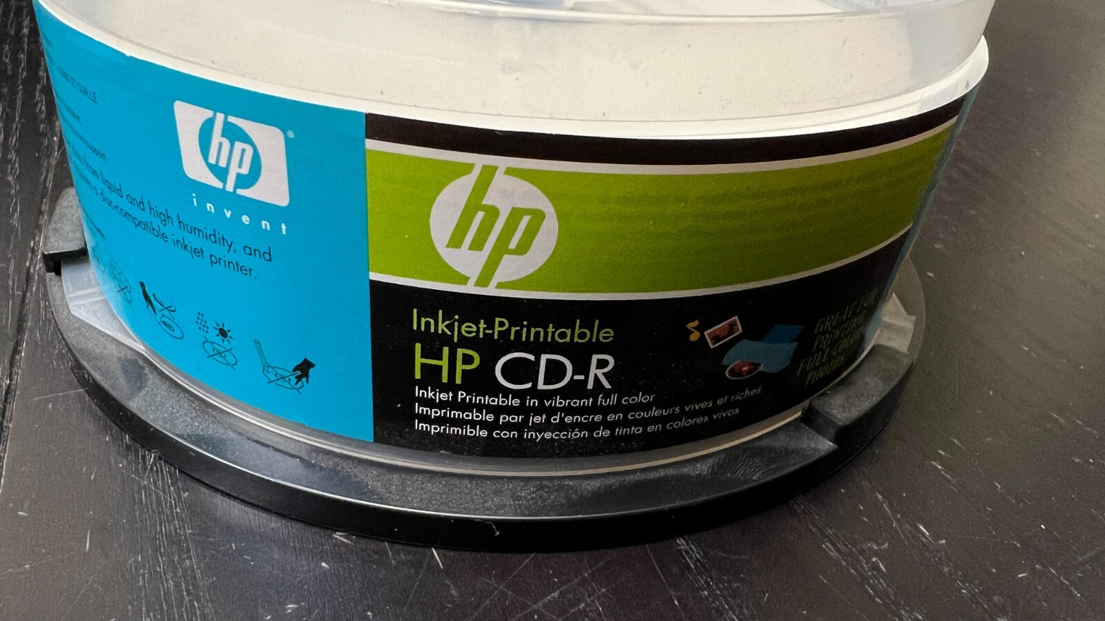 New, Unused package - Stack of 25 HP brand CD-R Printable blank discs, 52X