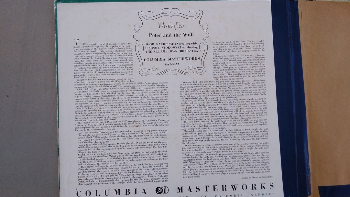 Prokofiev 78rpm 12-inch Set Columbia Records #MM-477 Peter And The