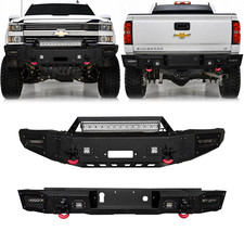 Vijay For 2015-2019 Chevy Silverado 25003500 Hd Frontrear Bumper Wwinch Plate