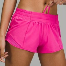 Lululemon Size 6 Women's Hotty Hot Short 2.5" Sonic Pink RUN NEW FREE SHIP