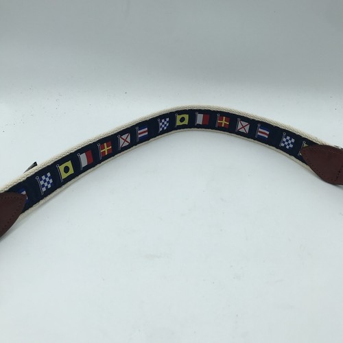 Chatham T Co Cape Cod MA Boys Youth Canvas Fabric Print Belt XS Nautical Flags - Picture 5 of 6