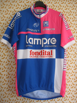 Maillot Cyclisme Vintage Équipe Lampre - Santini Taille M - Collection Cycliste