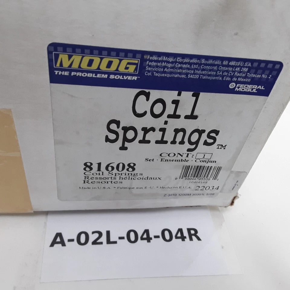 Juego de muelles helicoidales Moog 81608 para Toyota Prius C (2012 2013 2014 2015 2016-2019) Foto 4 de 4