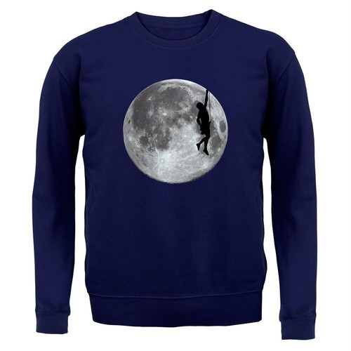 Rock Climbing Moon - Kids Hoodie / Sweater - Mountain Climb Space Climber Love